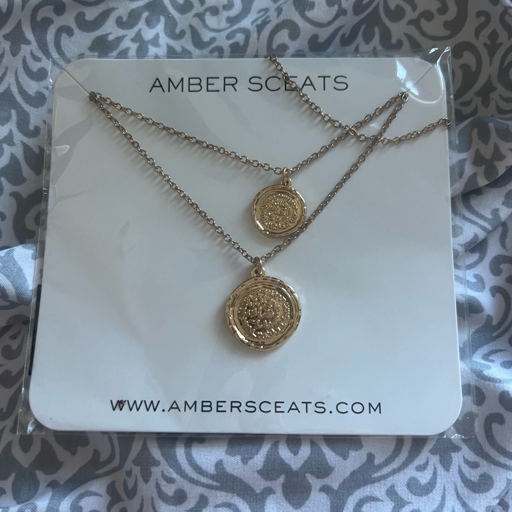 Amber Sceats Gold Layered Pendant Necklace